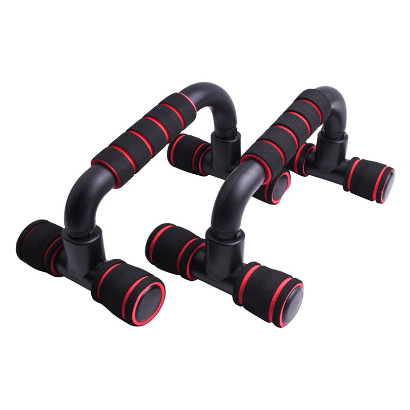 1Pair Push-ups Stands Home Gym Fitness Equipment Pectoral Muscle Training Sponge I-shaped Sports Muscular Training Push Up Racks: Red