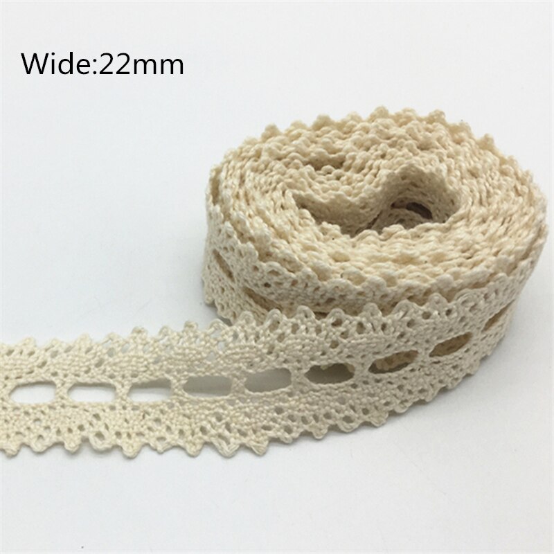 2 yards 100% Katoen Kant Lint Voor Kleding Naaien Stof Ivoor Trim Katoen Gehaakte Kant Stof Lint Handgemaakte Accessoires: oranje