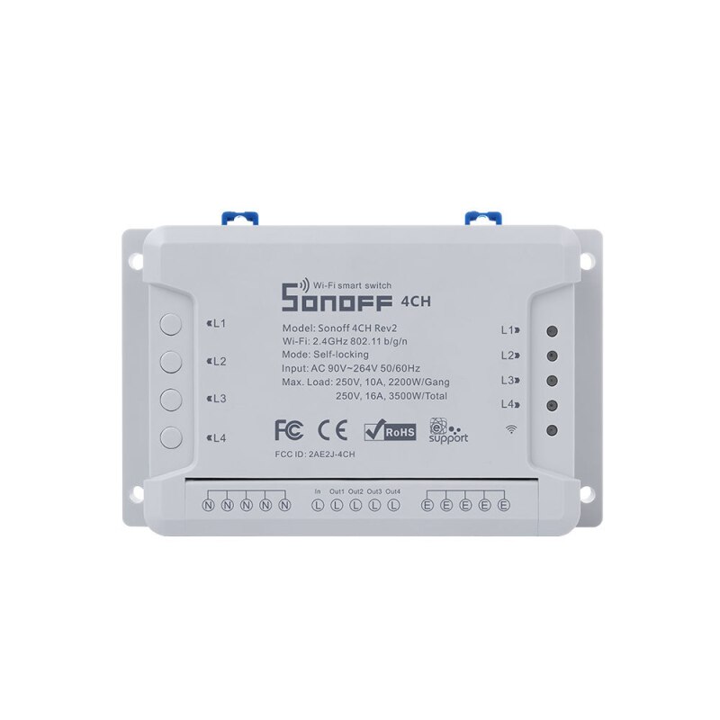 SONOFF 4CH R3/ PRO R3 Wifi Smart Switch Home Light Remote 433MHZ Wireless Control Sonoff 4 Channel WIFI Smart Timer Switch