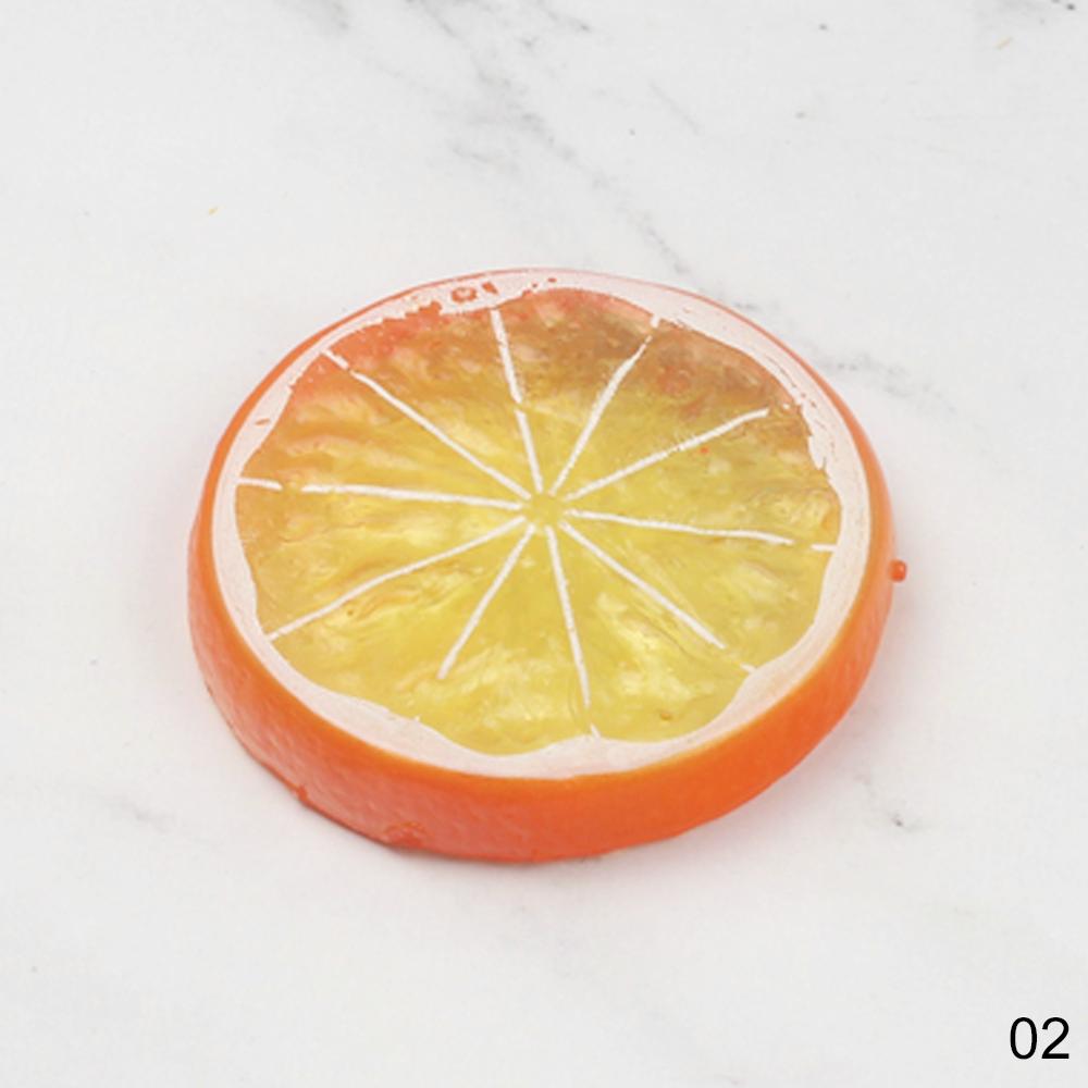 2pcs Photography Props Simulation Fruit Slices &amp; Artificial Ice Cubes for Studio Photo Desktop Shooting Decoration Accessories: 02