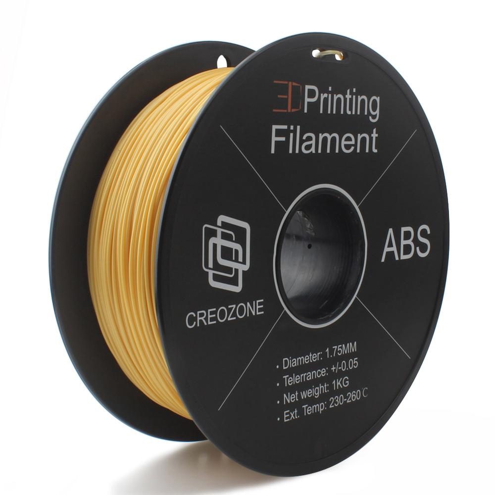 Creozone abs-kunststof voor 3d printers abs-filament 1.75 1kg 2.20 lbs 3d printerfilament 3d printmaterialen: Abs-gouden