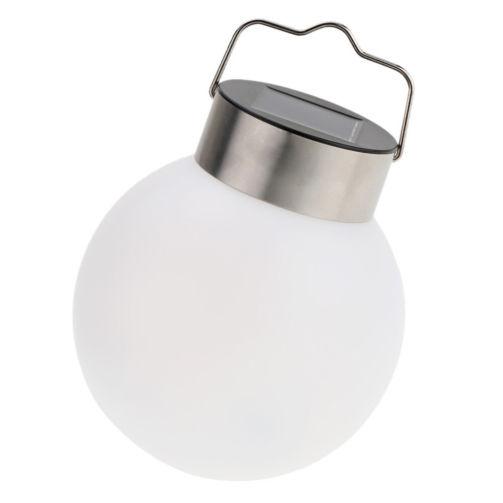 Stainless Steel Ball Solar Power Outdoor Garden Lighting Rechargeable Hanging Lamp Waterproof LED Landscape Night Light Der