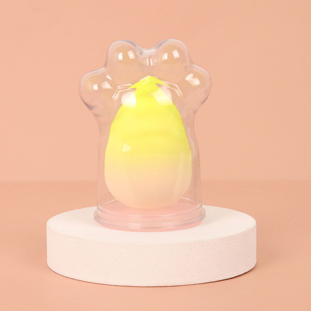 Cat Claw Shell Beauty Egg Makeup Cosmetic Puff Makeup Sponge Gradient Color Cushion Foundation Powder Beauty Tool: yellow