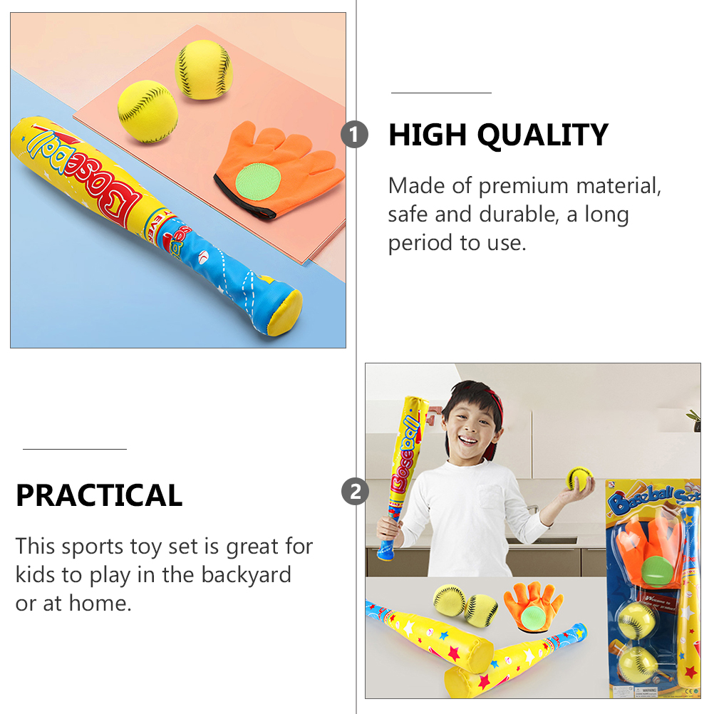 1 Set Parent-Child Funny Outdoor Baseball Catch Bat And Balls for Boys Kids