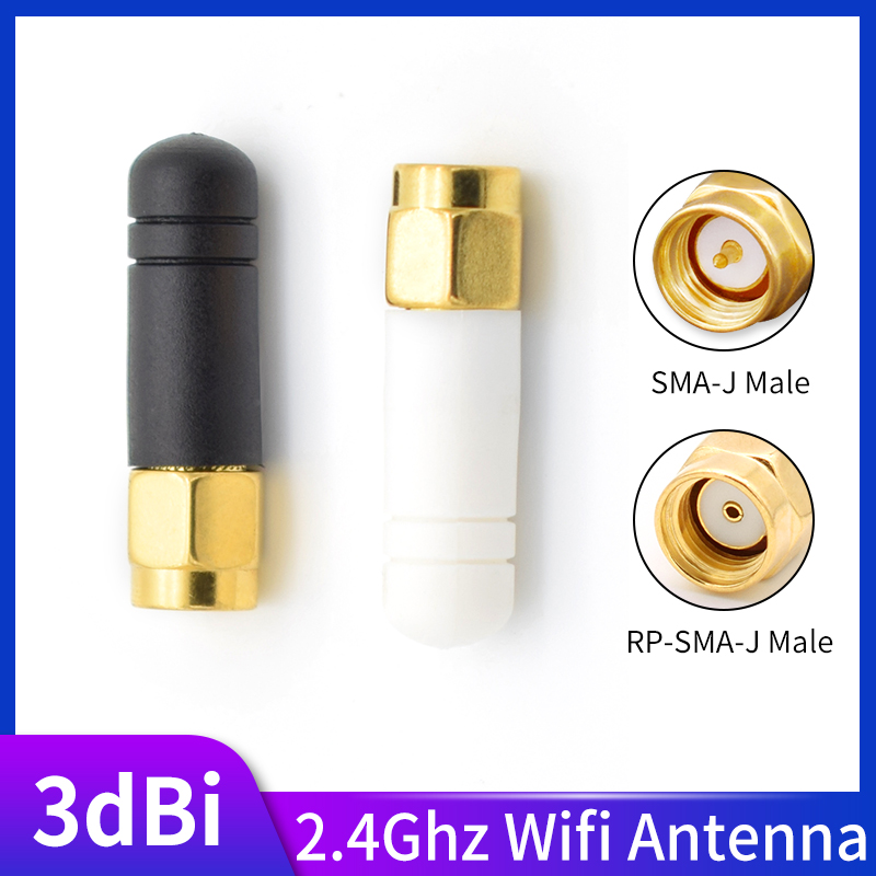 Small Rubber 3dBi 2.4ghz Antenna SMA Male Connector Omni Wireless 2.4G Wifi Antenna for Router / Bluetooth / CCTV / AP