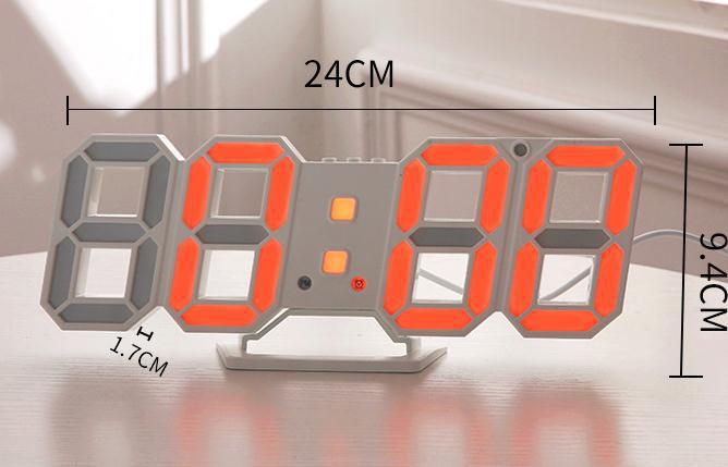 3D Large LED Digital Wall Clock Date Time Celsius Nightlight Display Table Desktop Clocks Alarm Clock From Living Room