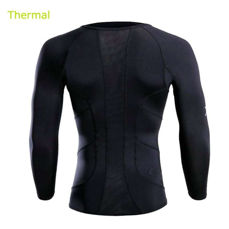 Winter Thermal EXP Male compression Gym Long sleeve T-shirt marathon runners training Workout Stretch Thermo