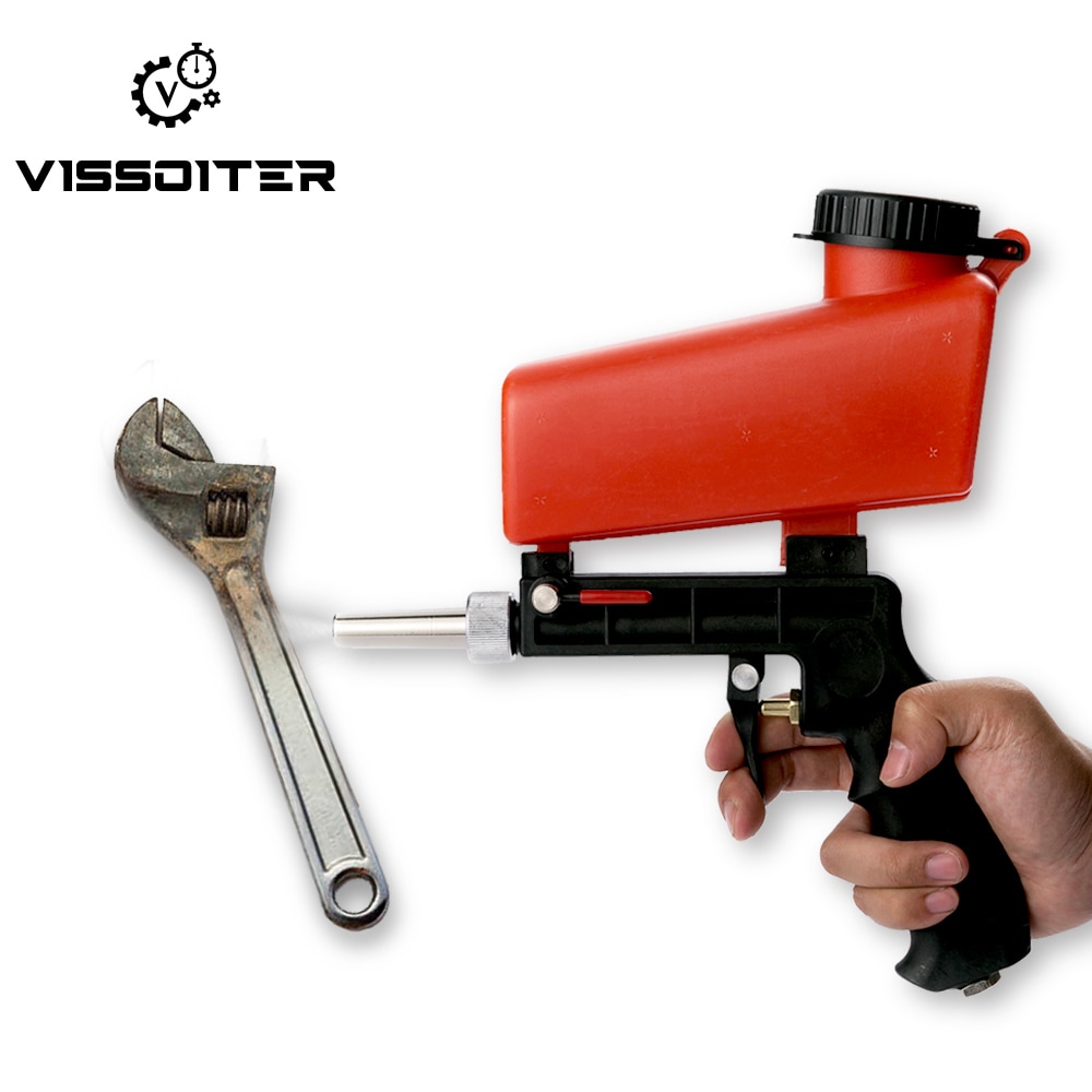 90 psi mini aerodynamisk sandblästringsmaskin justerbar pneumatisk sandblästringssats 700 cfm bärbar sandblästringspistol elverktyg