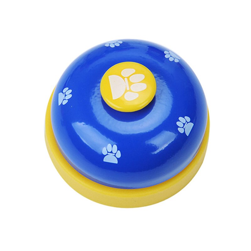 Campana de entrenamiento interactiva para perros y gatos, campana de Metal para alimentación de cachorros, suministros para entrenamiento de mascotas, juguete para mascotas: Azul