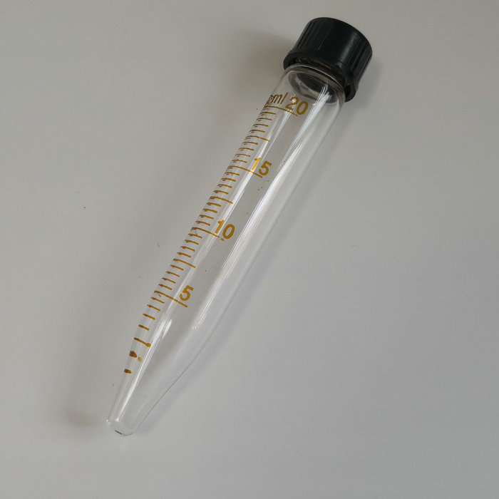 10pcs/lot 20ml glass centrifuge tube with graduation centrifugal test tube sharp bottom sample vial