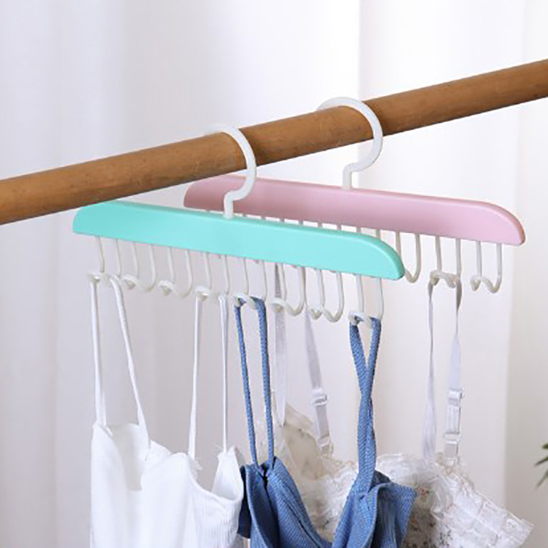 8 kroge bh-bøjle bælter camisole tøjorganisator slips hatte tørklædeholder skridsikker pladsbesparende garderobeopbevaring