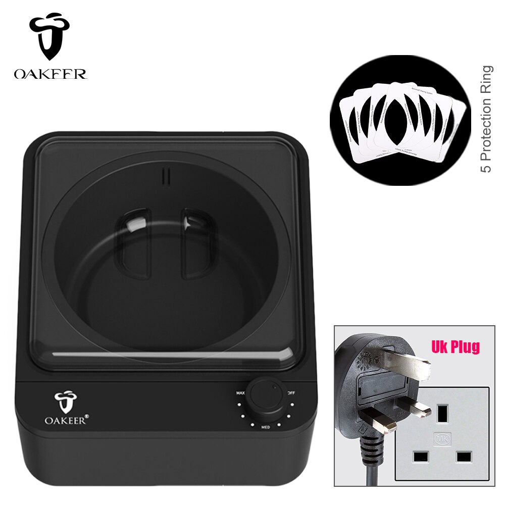 500ml Wax Heater Square Dipping Pot Waxing Machine for Hair Removal Kit for Depilation Square Dipping Black Depilatory Warmer: UK PLUG