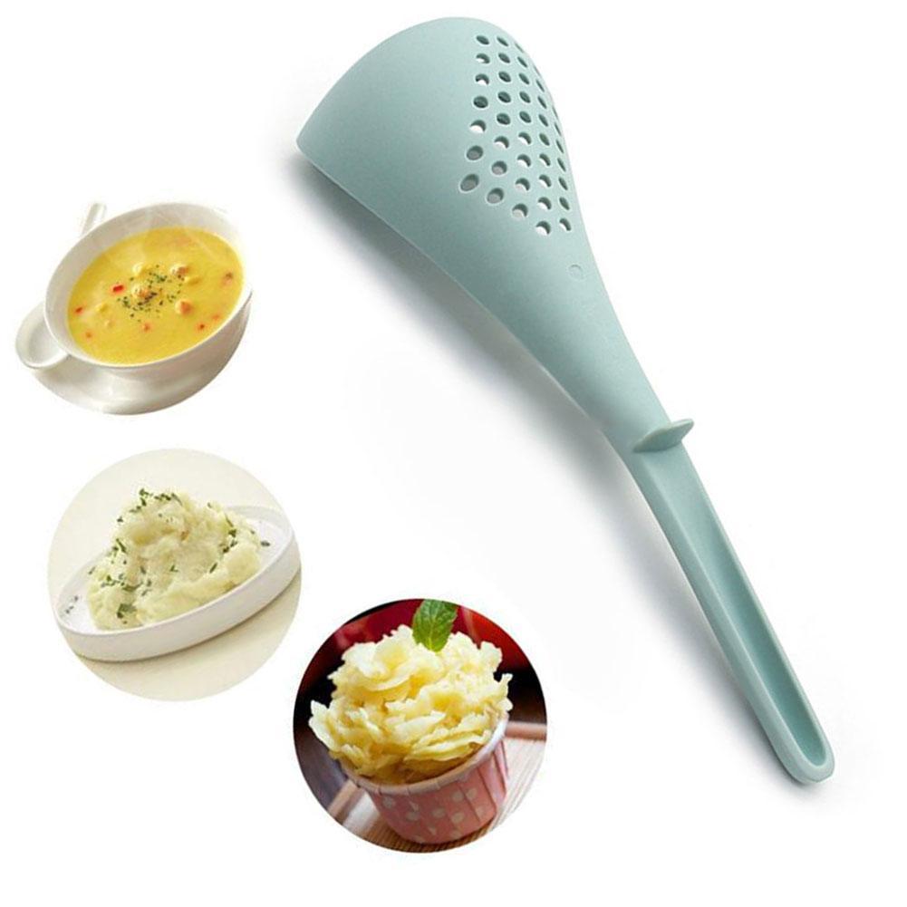 Multi-use Slotted Spoon Nylon Potato Masher Potato Press for Smooth Mashed Potatoes Potato Masher Ricer