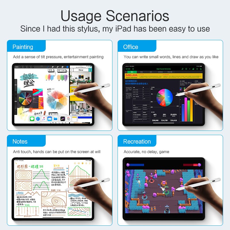 High precision Active Pen Chargeable Capacitive Touch Pen capacitor Stylus touch Screen iOS Android Windows10 Tablet PAD Phone
