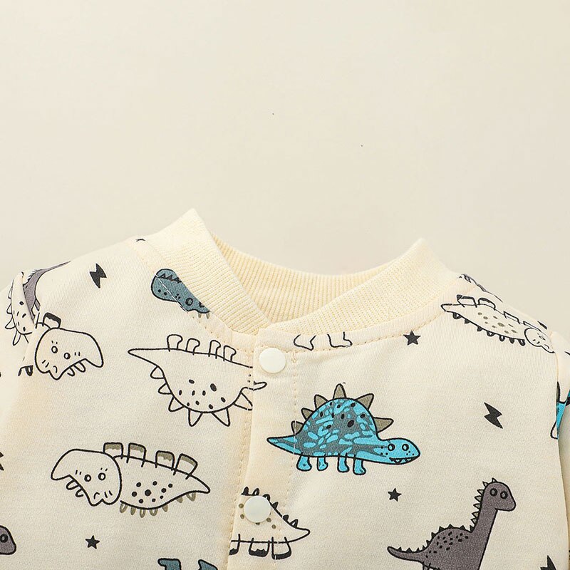 Lente &amp; Herfst Baby Meisje Romper Cartoon Dinosaurus Pasgeboren Kleding Jongens Rompertjes Katoen Met Lange Mouwen Baby Kleding 3-18 maanden