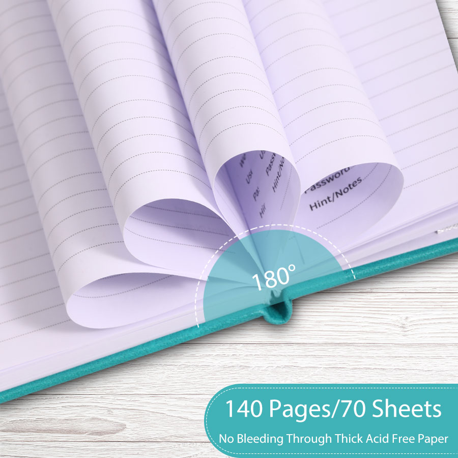 Password Book with Alphabetical tabs,Internet Address Organizer, Logbook Password Keeper for Website Logins, Book Keeper