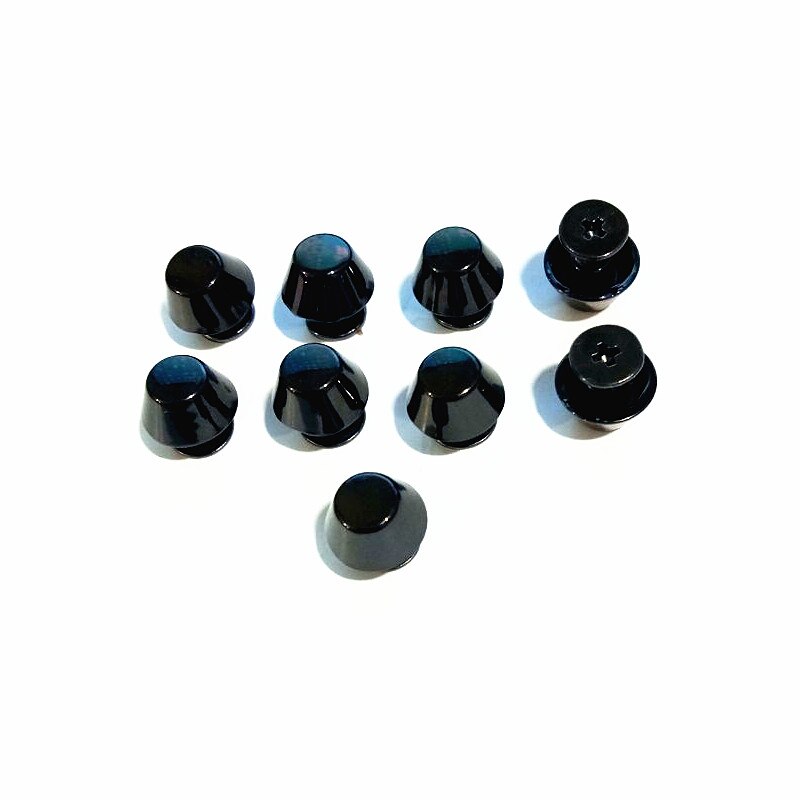 50 Stks/partij 11*8 Mm Case En Tas Decoratieve Voet Nail Punk Rock Schroef Pins Lichtmetalen Studs Voor Schoenen en Riemen Klinknagels Voor Kleding: Black Nickel