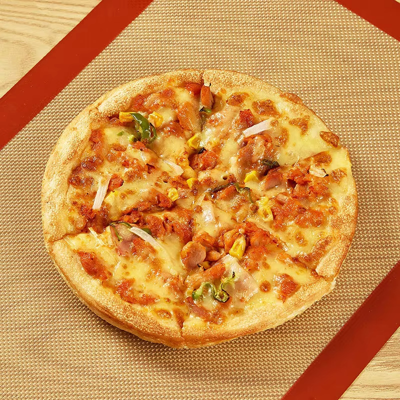 Draagbare oven bakmat, siliconen bakmat met knop, hittebestendige deegmat, herbruikbare, veilige en betrouwbare keukenbakbenodigdheden.