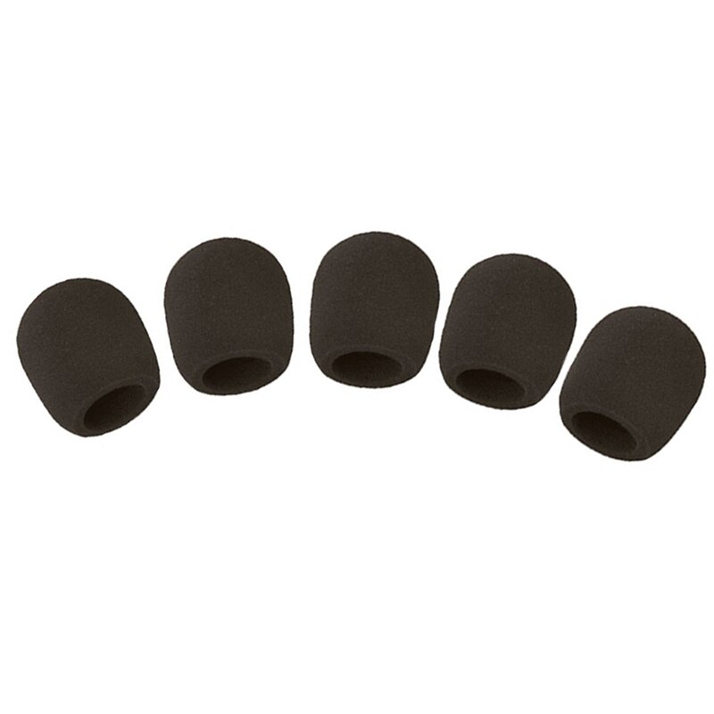 Mikrofonbollsvamp skumskydd (set  of 5,  svarta)