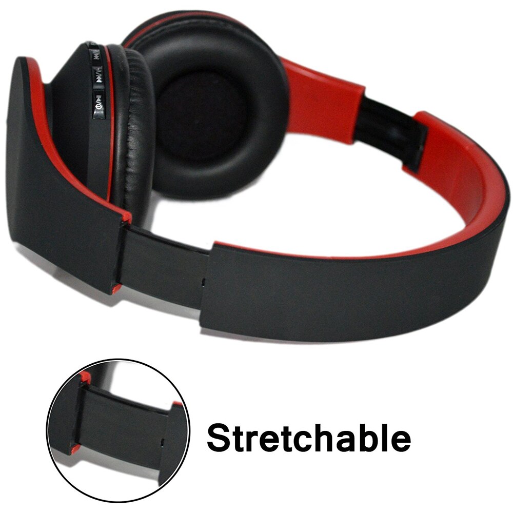 Headphones earphone Wireless Bluetooth Headset Stereo Foldable Sport Mic TF Slot FM Radio over ear earbud Phone Earphones