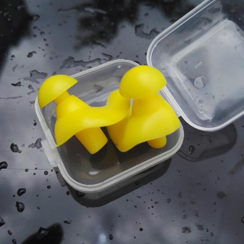 4Pairs Box-packed Comfort Earplugs Noise Reduction Silicone Soft Ear Plugs Swimming Silicone Earplugs Protective for Sleep