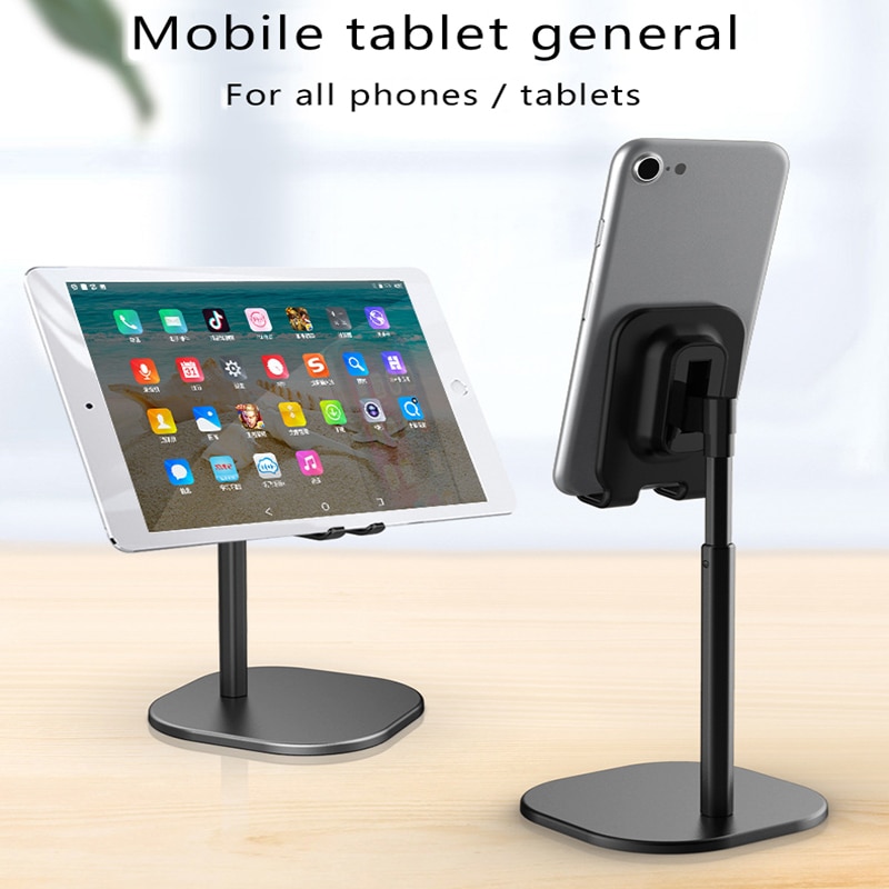 Luxury Smart Phone Tablet Telescopic Desktop Stand Holder For iPhone Samsung Huawei Xiaomi Oneplus Mobile Phone Metal Support