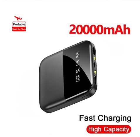 5000 mah mini powerbank hurtig oplader til alle smartphones lcd type c bærbar opladning powerbank powerbank