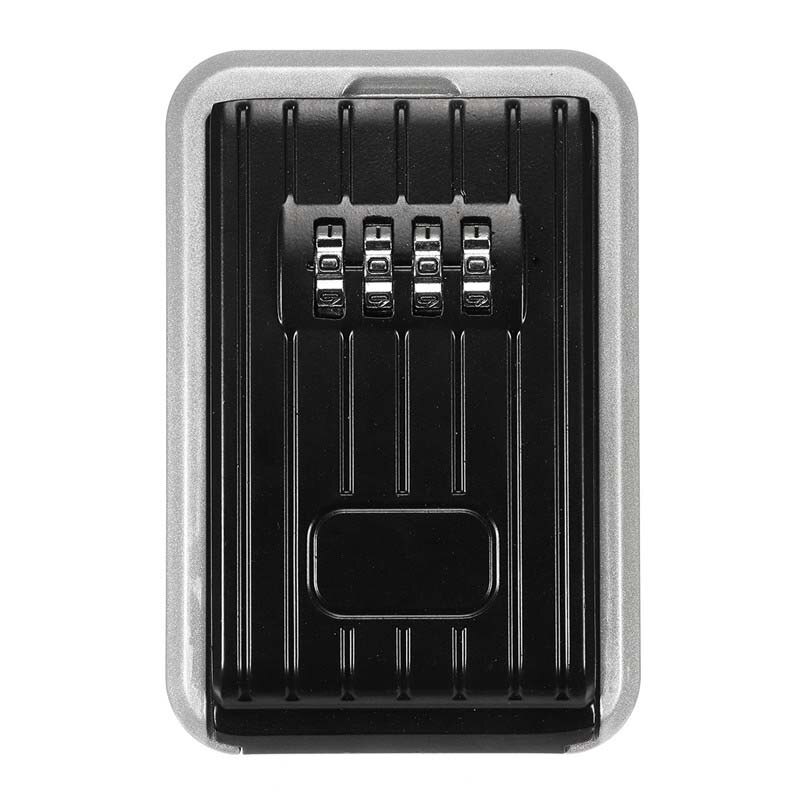 Sikkerhedsnøgle pengeskab udendørs nøgle lås boks aluminium vægmonteret vandtæt 4 -cifret kombinationsadgangskode