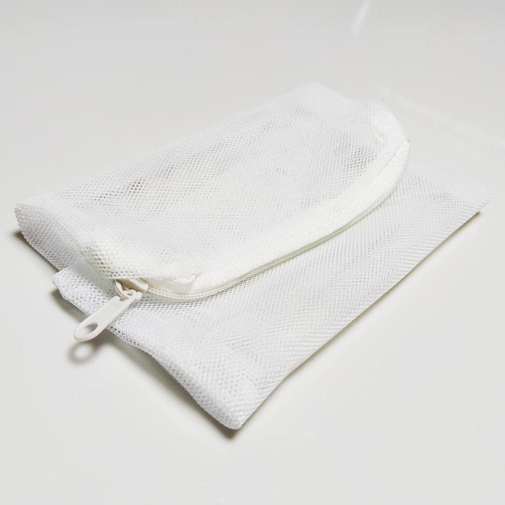 5 PCS Polyester Filter Mesh Net Bag Aquarium Fish Tank Pond Media Zip Zipper White