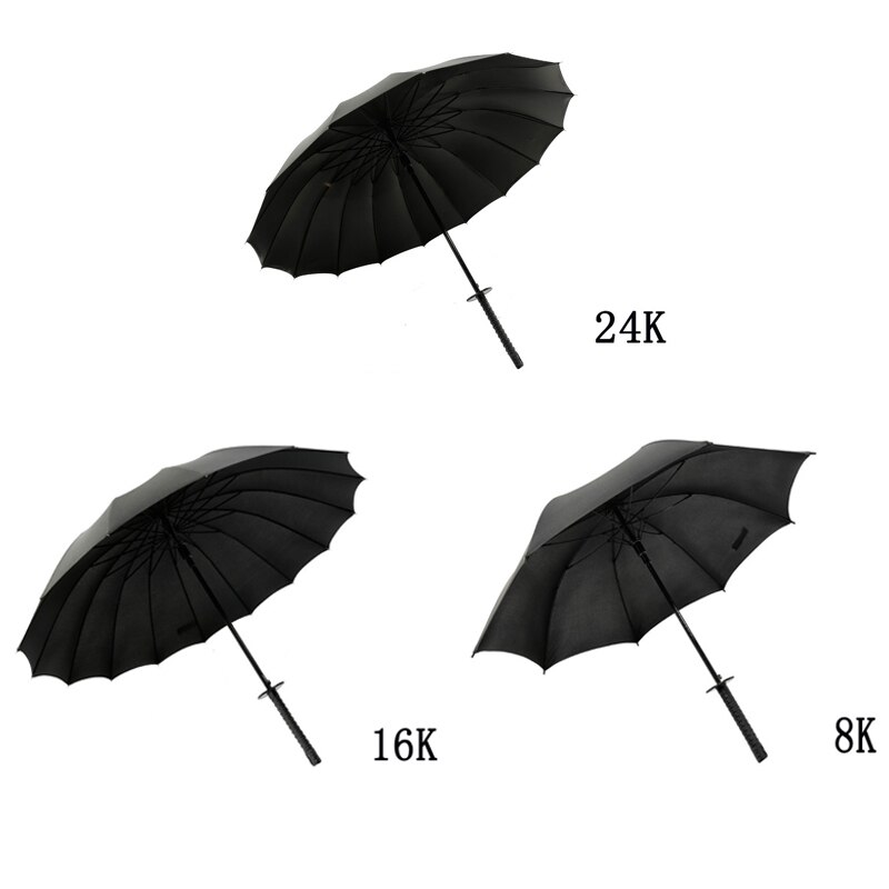 Long Handle Samurai Sword Umbrella Japanese Ninja-like Large Windproof Sun Rain Straight Umbrella Auto Open For Man