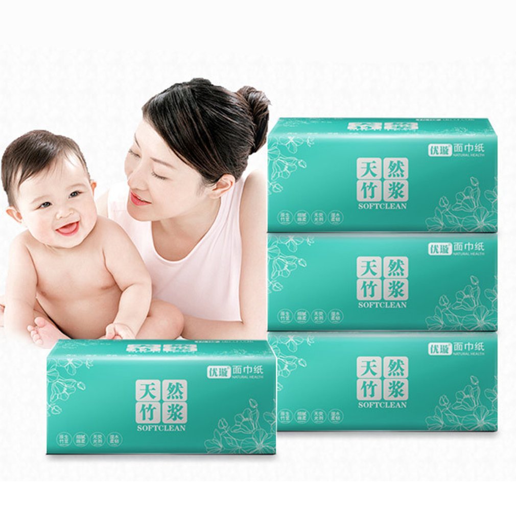 Pure pulp, natuurlijk gekleurd pomppapier, geen toegevoegde papieren handdoeken, huishoudpapier, natuurlijke bamboepulp, gezichtstissues