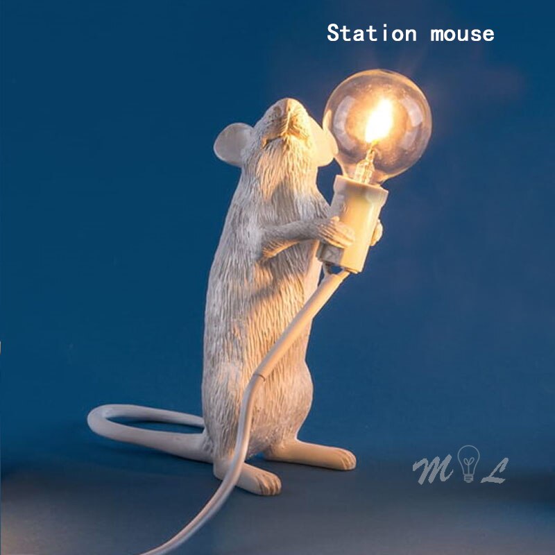 Maus Lampe Moderne Ratte Neben Lampe Kleine Mini Heimat Deko LED Nacht Lichter Dekorative Lampe Schreibtisch Lichter freundlicher Schlafzimmer Lampe e12