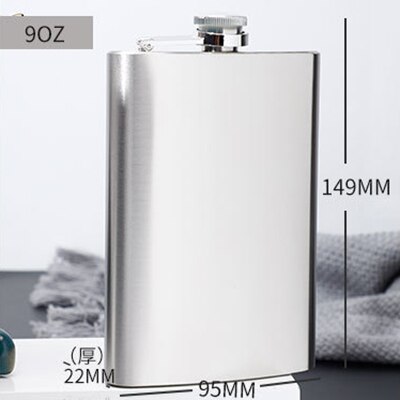 DEOUNY 4-10OZ Whisky Flask For Alcohol Stainless Steel Portable Petaca Rum Vodka Jagermeister Whiskey Hip Flasks Drinkware: 9OZ