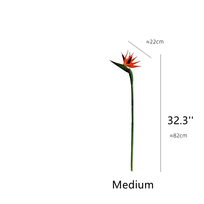 Stor paradisfågel 43 & #39 ;& #39 ; konstgjord tropisk blomma faux himlen fågel växt för hemmakontor trädgård dekor blomsterarrangemang: Blomma medium 1pc
