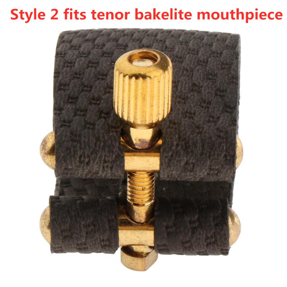 Saxophone Fastener Clip Alto Tenor Soprano Sax Ligatures Fastener Cap for Saxophone Clarinet Bakelite Mouthpiece: Style 2