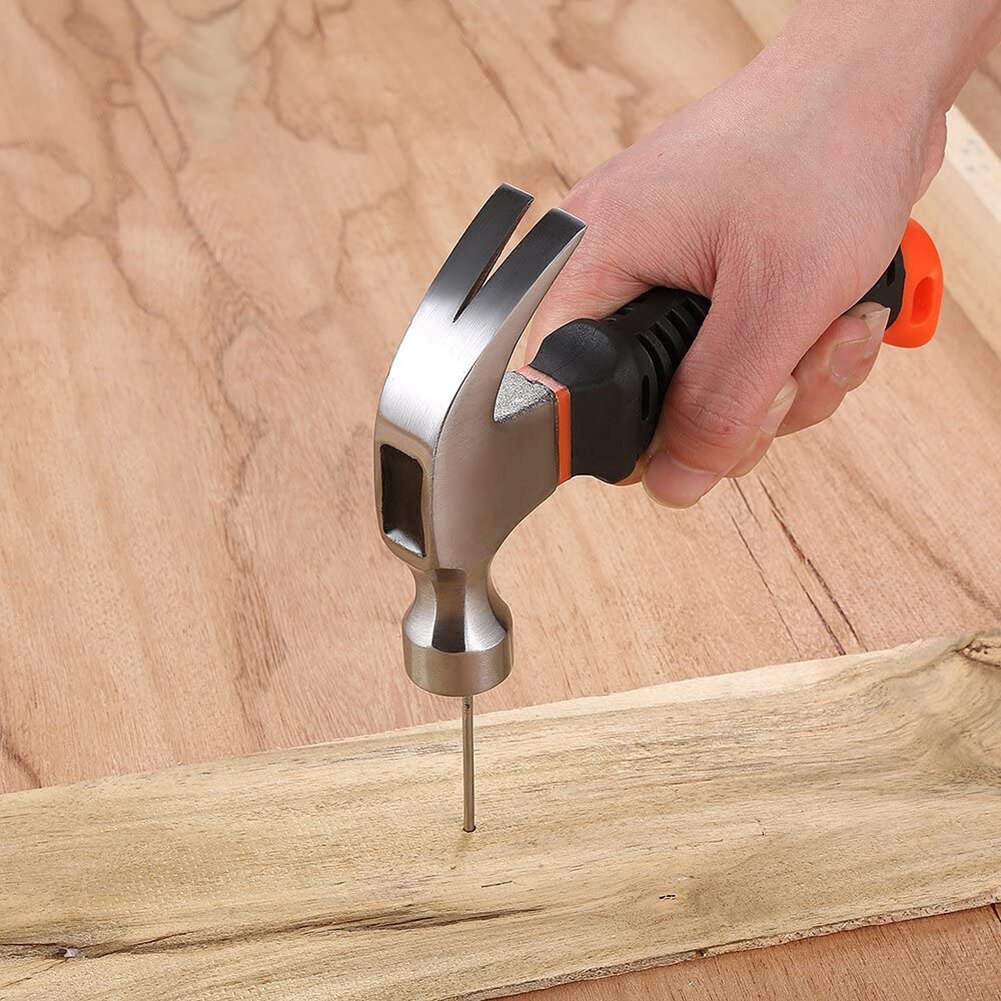 Kleine klauwhamer mini stompe spijkers gereedschap glanzend gepolijste kop comfortabele zachte handgreep tp