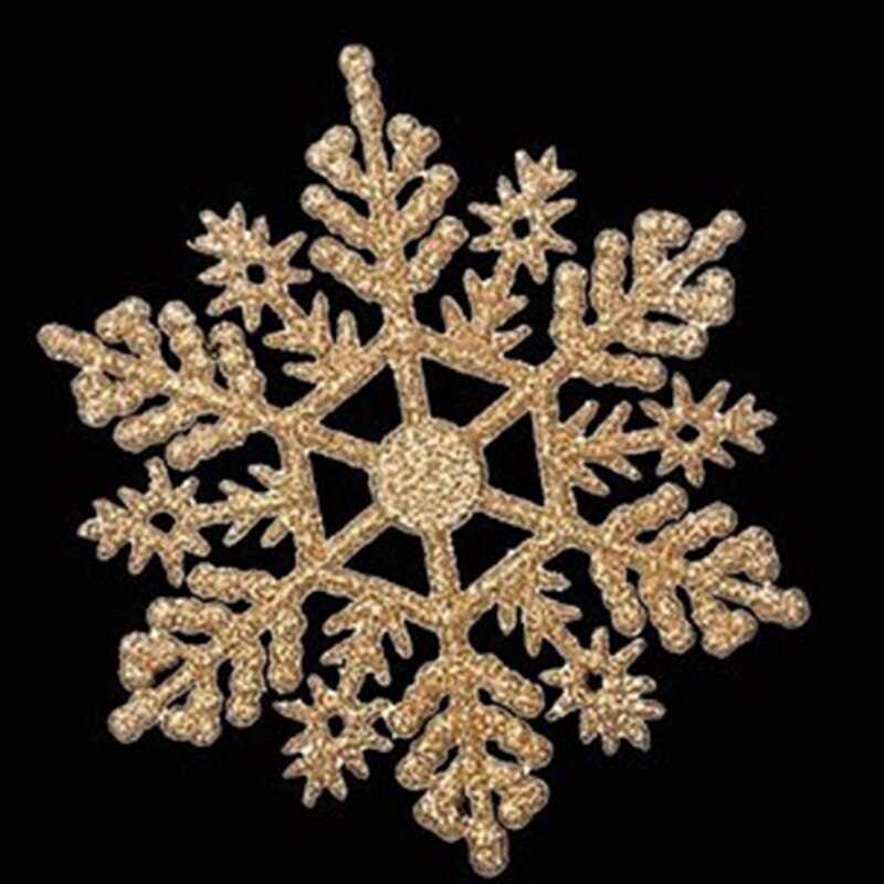 10 cm jul snefnug hvide snefnug ornamenter træ dekoration festival fest hjem dekoration: Gylden