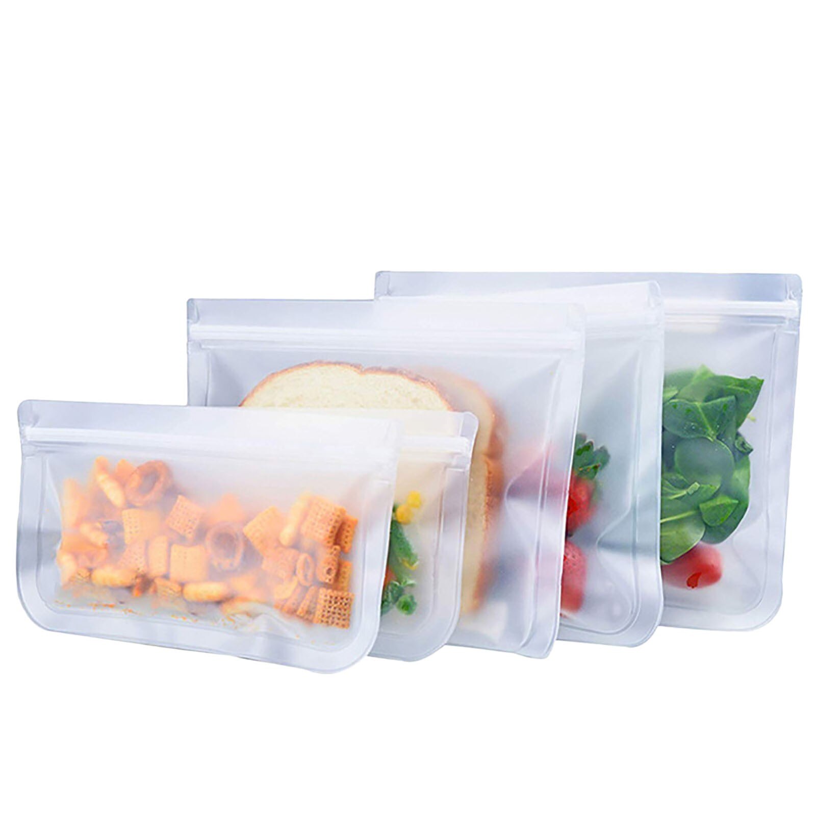 Food Bag Reusable Fresh-keeping Bag Fruit And Vegetable Sealed Bag PEVA Leak-proof Food Storage Ziplock Bag