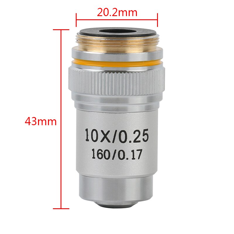 4X 10X 20X 40X 60X 100X Microscope Objective Lens Achromatic Objective Laboratory Biological Microscope Parts