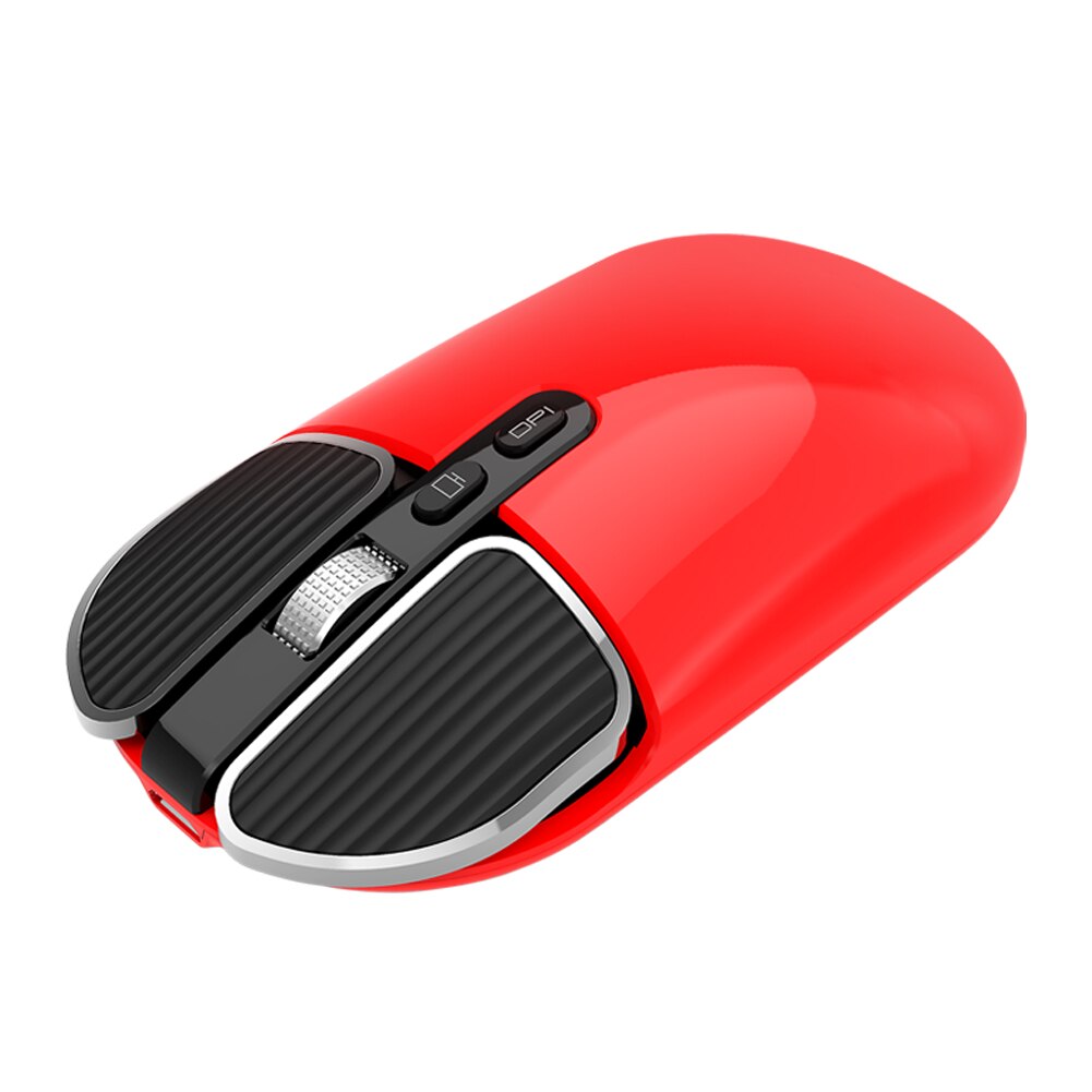 Office notebook möss pro gamer slim 2.4 ghz bluetooth mus laddningsbar 1600 dpi justerbara trådlösa möss: Röd