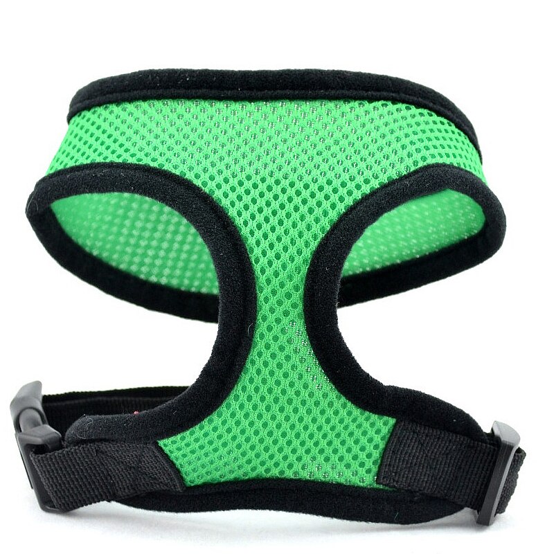 Breathable Pet Dog Harness Mesh Dog Chest Strap For Small Medium Dogs: Green / L
