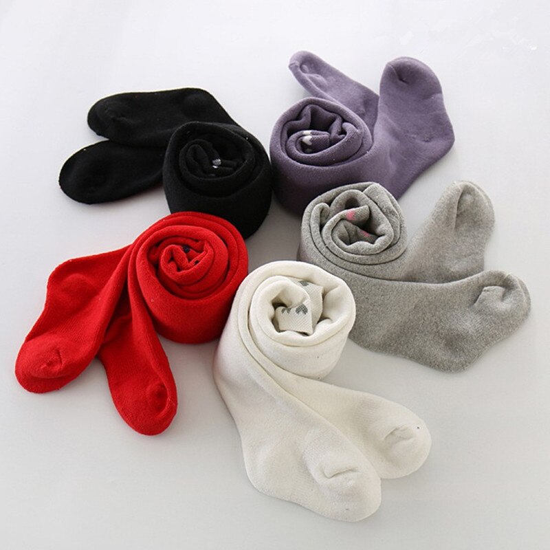 Anyongzu High baby boy girls even pantyhose Winter Combed Cotton Tights Warm Children Stretch thickening