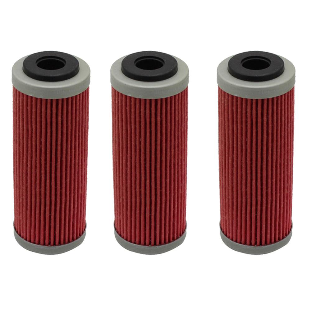 2 stk oliefilter til husqvarna  fc250 fc 250 fc350 fc 350 fe350 fe 350 fs450 fs 450: 3 stk-rød