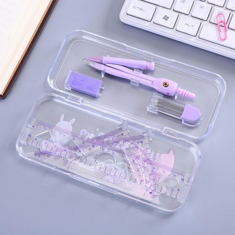 Aluminium Lineal Set 4-tlg - Technisches Zeichnungsset Für Mathematik