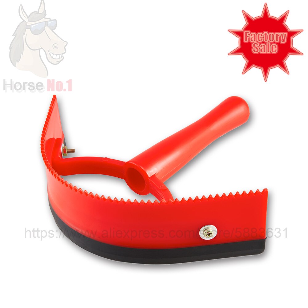 103 7004 kunststoff Zwei Tonne Schweiß Schaber 18,5 x22cm Pferd Pflege Bausätze Weiche Gummi Rand Licht Gewicht Entfernen Von Wasser und schweiß