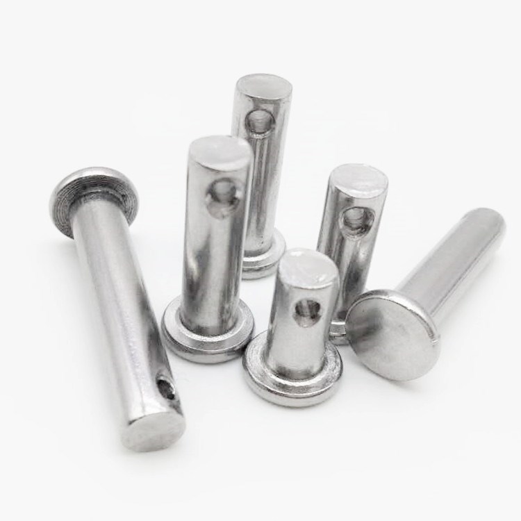2pcs M14-M16 socket tail locating pins dowels column flat head with holes cylindrical pin dowel stainless steel 40mm-80mm length