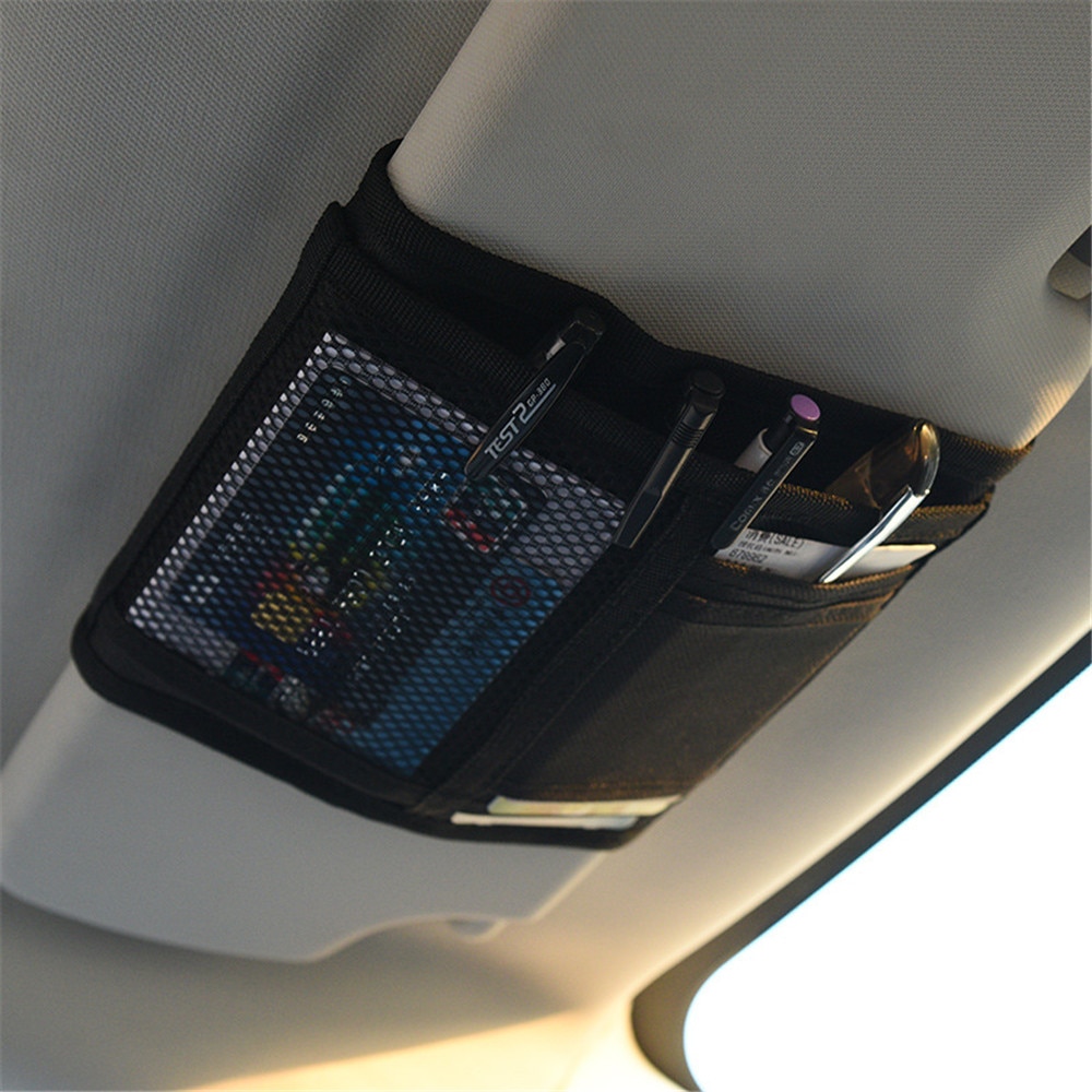 Universal Car Auto Visor Organizer Holder Case Voor Kaart Bril Auto Accessoires Auto-Styling Voor Ford Focus Ford Escort vw Golf