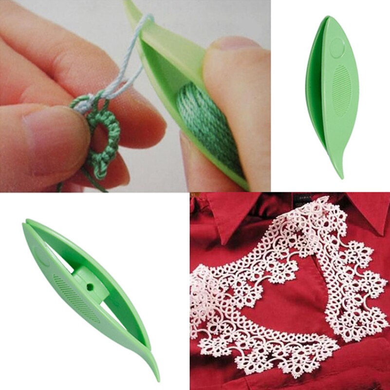 LMDZ 2Pcs/Set Hand Lace making Craft Tool Plastic Tatting Shuttle Manual Tools for Lace Making DIY Craft Tatting Sewing Tools