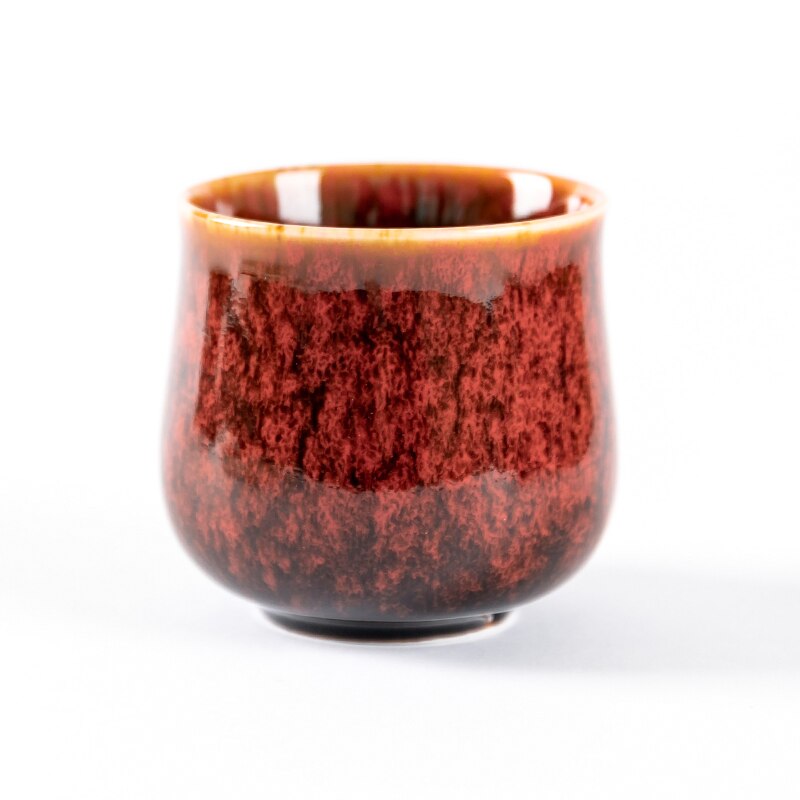 150ml to180ml Chinese Retro Handmade Random Texture Color Glaze High Temperature Firing Ceramic Teacup Porcelain: 8