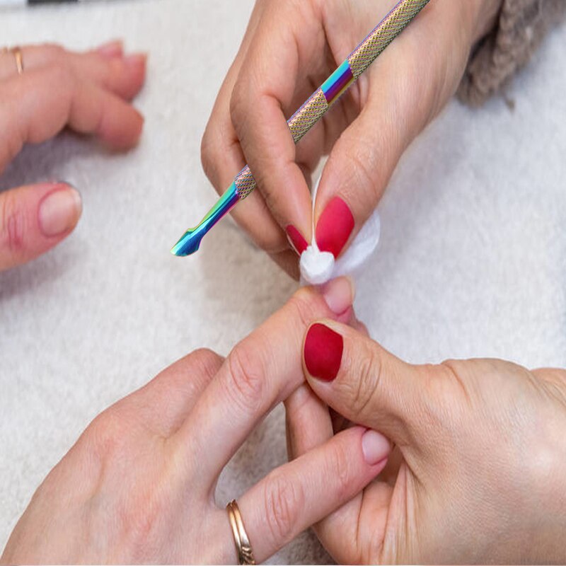 Cuticle Nail Art Push Lepel Verwijderen Cuticle Remover Manicure Nagellak Dode Huid Nail Tool